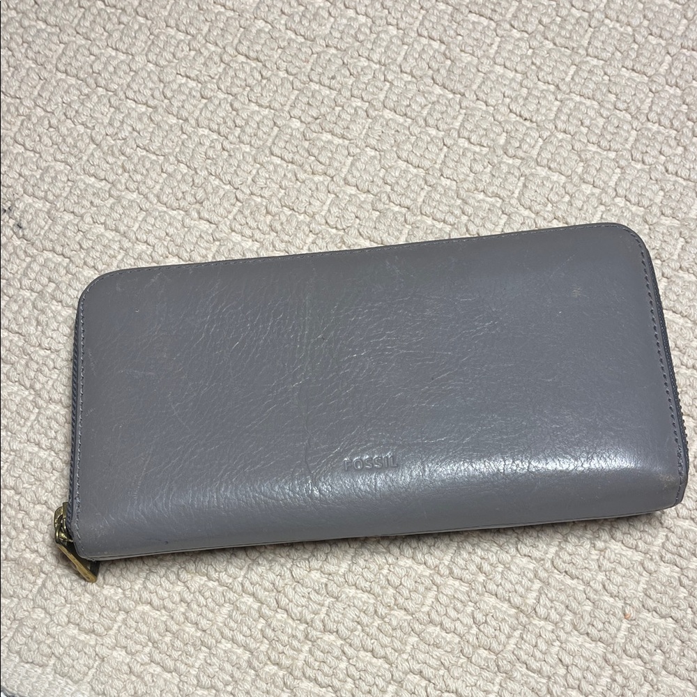 Fossil Dove Grey Emma Leather Wallet